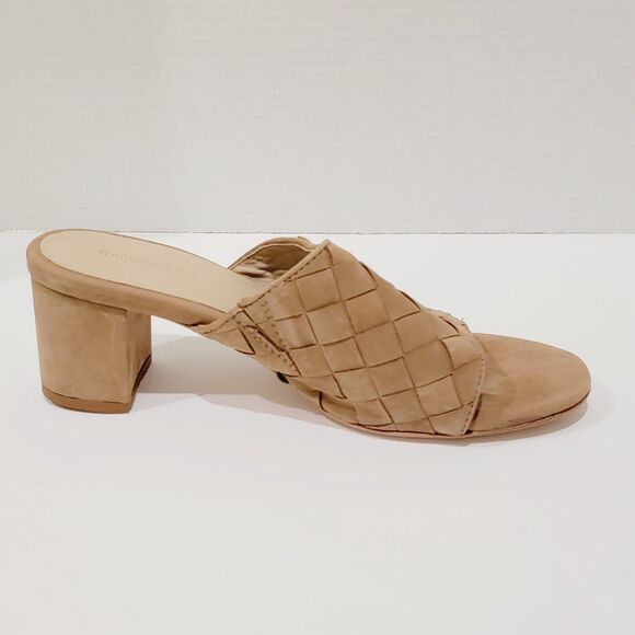 Chocolat Blu Brynne Womens Tan Nubuck Heeled Sandals Size 41 US 10 Leather Heels - Picture 11 of 15